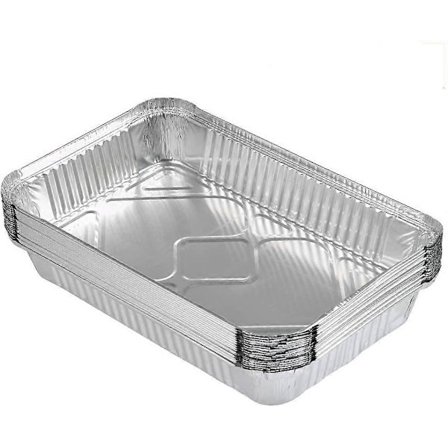 25 stk. Aluminiumfoliebrett BBQ-tilbehør for matlaging, steking, baking, frysing og oppbevaring Store aluminiumsfoliebeholdere 31 cm x 21 cm x 5 cm