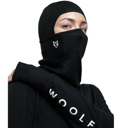 Woolf Merino Svarthetta Balaclava Black
