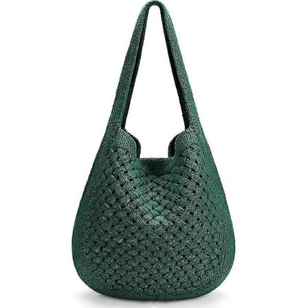 Heklede vesker for kvinner Sommer Strandveske Estetisk Tote Bag Hippie Bag Strikkeveske