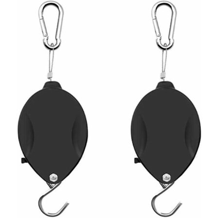 2 stk. Teleskopiske hængende orkidépotte kroge, indtrækkelig praktisk remskive krog