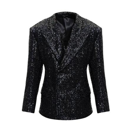 Dolce & Gabbana Sequinned blazer Sort, Herre, Størrelse: M