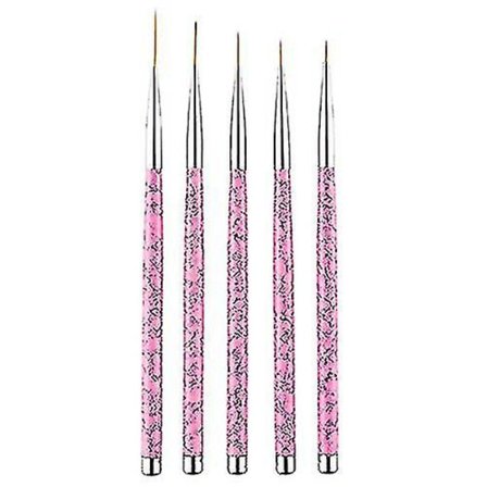5 stk. Neglekunst Liner Pensler, Professionel UV Gel Maleri Neglekunst Design Pen Sæt