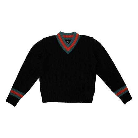 Stüssy, V-neck Knitwear Zwart, Heren, Maat:S