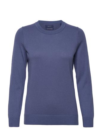 D1. Cotton Cashmere C-Neck Pullover Blå GANT