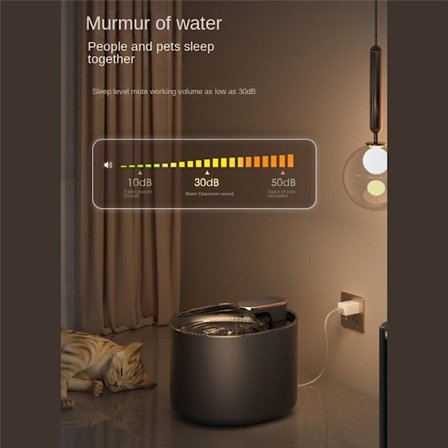3L Automatisk Stum Dyrematskål for Katter USB-lading Automatisk Elektrisk Dyremat- og Drikkedispenser Hvit