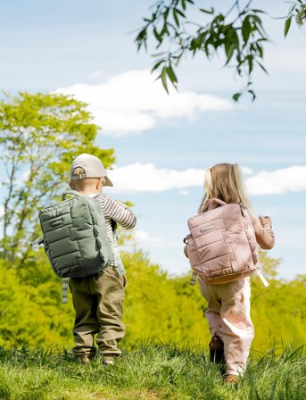 Done by Deer Kids Quilted Backpack Croco Powder 9,6 L - Pink - ONE SIZE