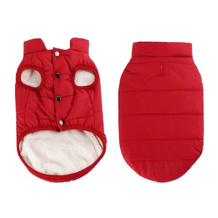 Hund Varm Vinterjakke, Koselig Fleece Kaldt Værs Hund Jakke Valp Vest Fôret Frakk Klær Varme Polstrede Klær for Små