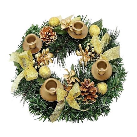 Jul Adventsljusstake Krans Julbordsdekoration Ljusstake