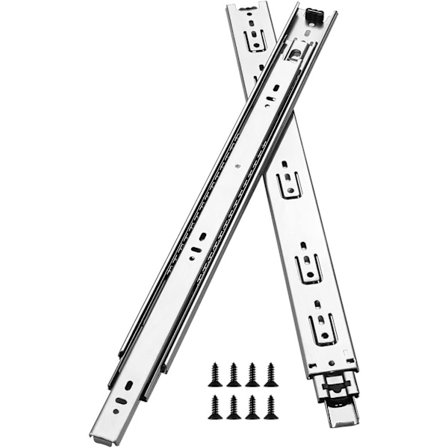 Kinlink 1 par 16 tommers skuffeskinner, 3-delt full uttrekk sentermontert skuffeskinner, kulelager sidemontert skuffeskinner for kjøkkenkommode