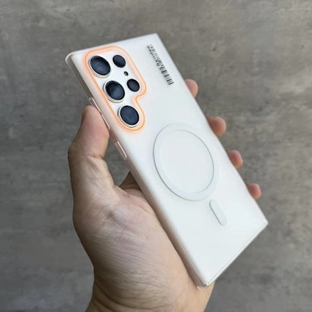 Lyxigt Matt Magnetiskt Trådlöst Laddnings Magsafe Skal För Samsung S24 S23 S22 S25 Ultra Note 20 Slim Etikett Skydd för Galaxy S25 Plus