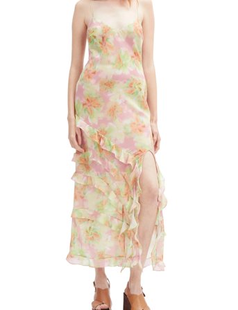 Bardot Cantara Printed Maxi Dress - Pink - 38