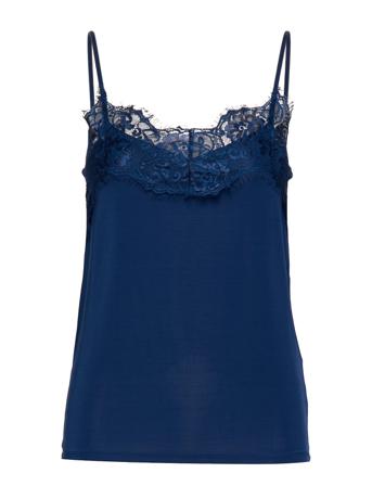 Slclara Singlet Top Ærmeløs Top Blå Soaked In Luxury