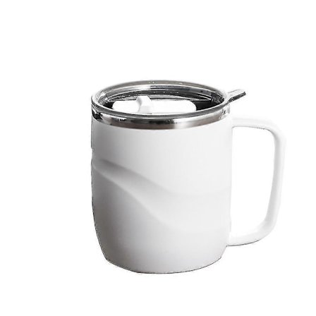 Rostfri Isolerad Mugg Med Skjutbart Lock Och Handtag (vit) db