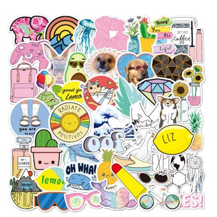 50 tarraa tarrat - eläinaiheet - Sarjakuva - tarrat