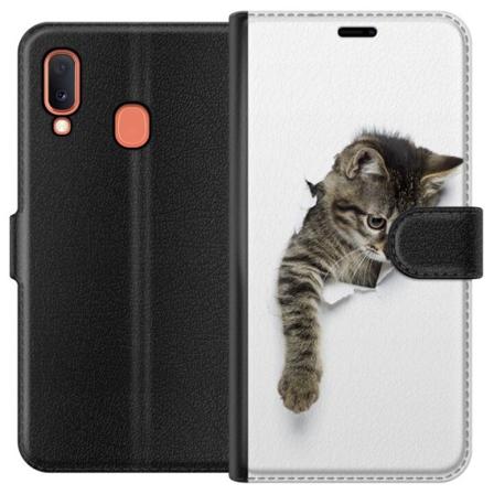 Samsung Galaxy A20e Lommeboketui Nysgjerrig Kattunge