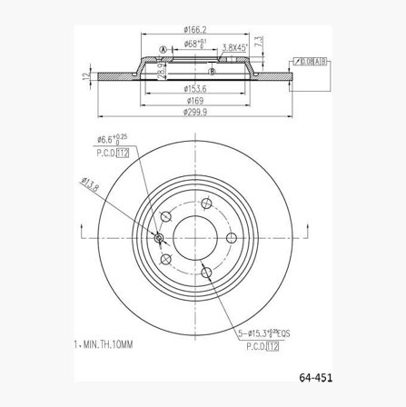 Bromsskiva belagd - Biltema