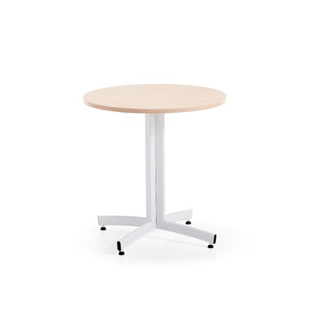 Kantinentisch SANNA, Ø700x720 mm, weiß/birke