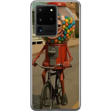 Kompatibelt Mobilskal till Samsung Samsung Galaxy S20 Ultra Italian Brainrot godismaskin – Tuggummimaskin cyklar i retrostil
