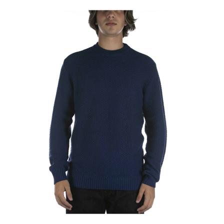 BomBoogie Round-neck Strik Blå, Herre Strik