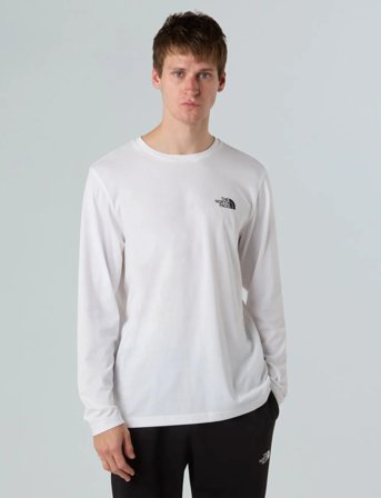 The North Face M L/S Simple Dome Tee - White - L