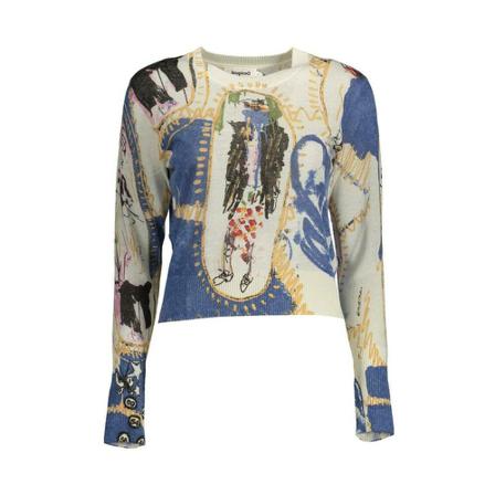 Desigual Long Sleeve Tops vit, Dam, Dam, Storlek: L