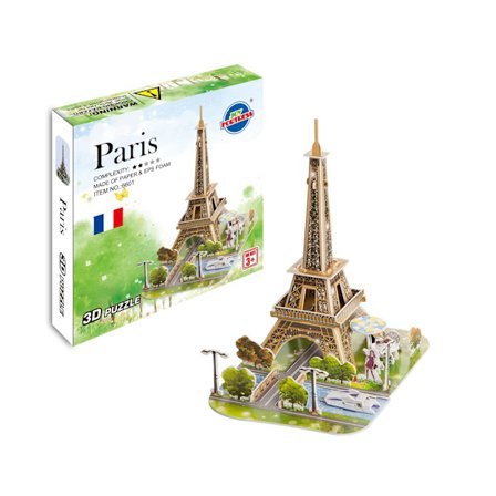 3D tredimensionellt pussel av stadslandskap pappersmodell av ch