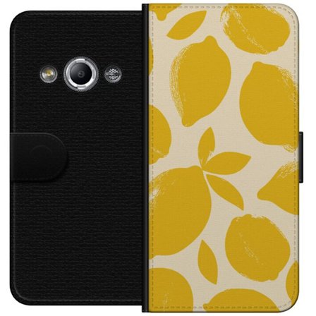 Kompatibel Tegnebogsetui til Samsung Galaxy Xcover 3 Citrontryk citroner gul citrus frugt køkken mønster sommer design tapet retro stil frisk inspir