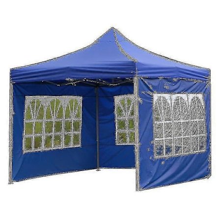 Have Oxford Pavillon Festtelt Sammenklappeligt Vandtæt Udendørs Omgivende Kludtelt (Blå)
