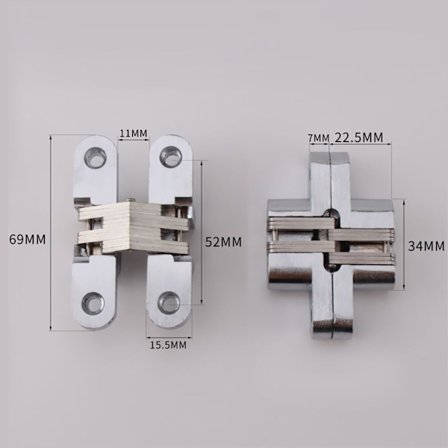 2 stk Skjulte hengsler Tverrdørhengsel C C