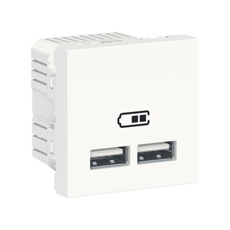 Schneider Electric NU341818 USB-lader for Unica System+, Installasjonsmaterial