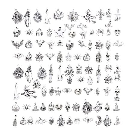 Grossist Bulk Smycken Tillverkning Silver Smycken Blandade Släta Tibetanska Silver Metall Smycken Hänge DIY Lämplig för Halsband Armband Smycken 