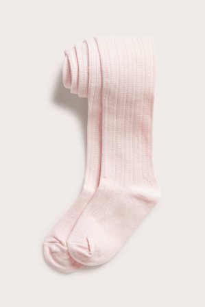 Kappahl | Mönsterstickade strumpbyxor Ljusrosa 86/92 | Ljusrosa