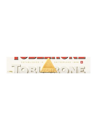 Toblerone white chocolate bar with honey and almond nougat 0.34kg