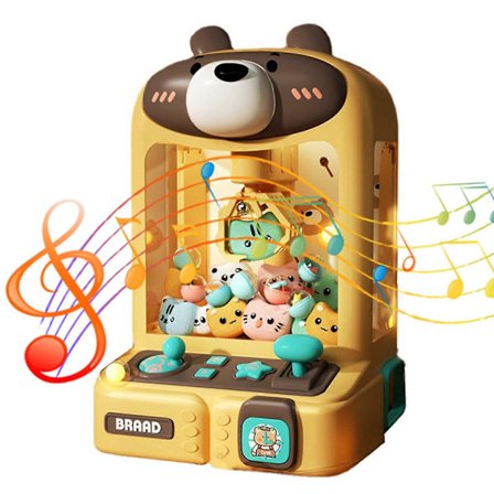 Leksaksmaskin Mini Gripklo Leksak Mini Gripklo Maskin Driven Spel 1 set Liten Gul Björn