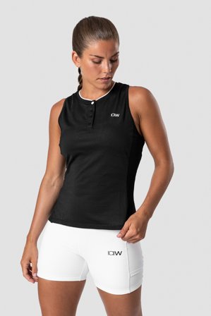 ICANIWILL - Training Pique Tank Top Black- Training tank tops - Damen - ICIW