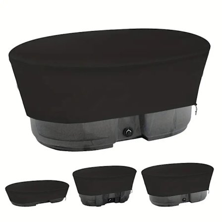 420D Oxford-stoff 133x81x31cm/50-Gallon utendørs oval bassengtrekk,