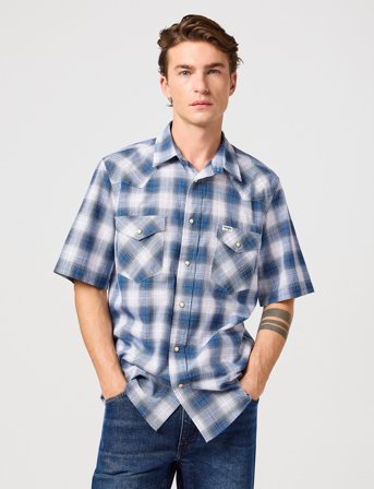 Wrangler Ss Western Shirt - Navy - M