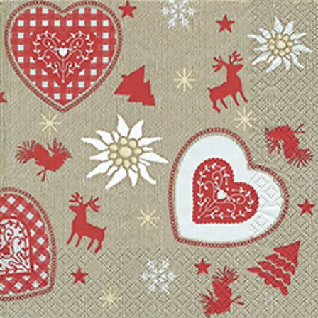 Servietter 33x33cm Flair of the Alps