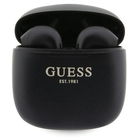 Guess GUTWST26PSK TWS Bluetooth-kuulokkeet + telakointiasema - musta Classic EST-logo