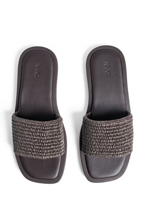 NA-KD Slip-Ons aus Raffia - Flache Schuhe - Braun - EU 37