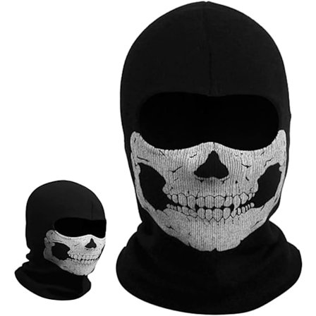 One Size Skull Ghost Maske Call Duty Maske Schwarz Vollgesicht Fahrrad Sk