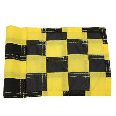 Rutig Backyard Practice Golf Hole Pole Cup Flaggor Golf Putting Green Flags Flagsticks (svart & gul)