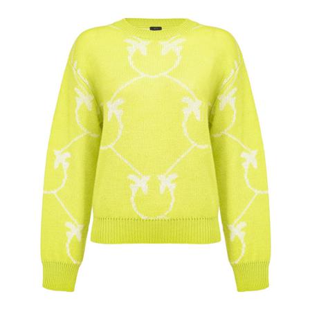Pinko, Abbey Road double jacquard monogram shirt Geel, Dames, Maat:L