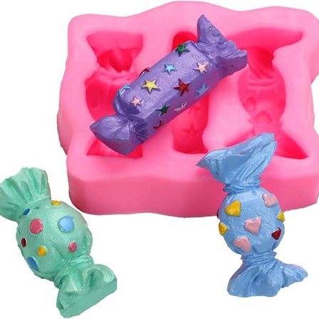 Vaaleanpunainen silikoninen karkkimuotti