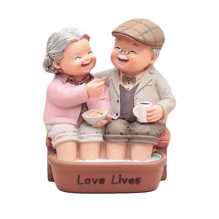 1 stk. Besteforeldre-dekorasjon, kreativ kakepynt, miniatyrpynt til hjemmet