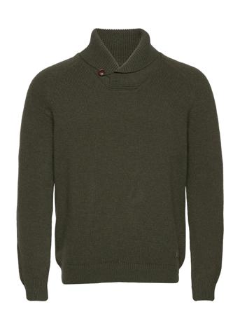 Barbour Gurnard Dockshawl Sweat Strikkegenser V-krage Khaki Green Barbour