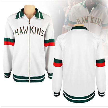 Cosplay Lucas HAWKINS Stranger Things Glidelås Løstsittende Jakke 2XL