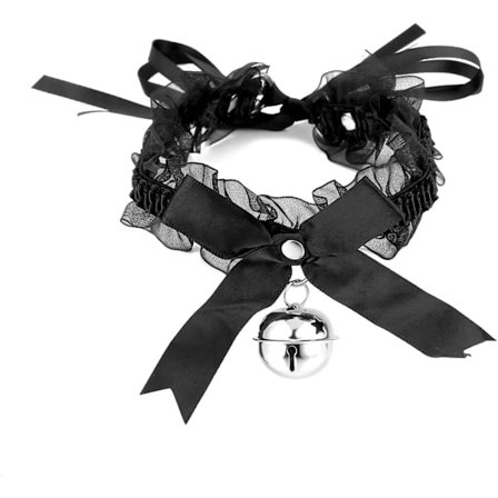 Sort Choker Halskæde til Kvinder Goth Blonde Choker Sæt Punk Vedhæng Halskæde A-Black2