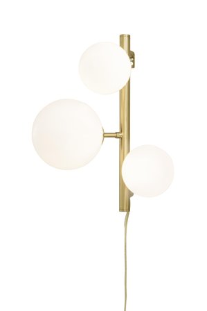 Aneta Lighting MOLEKYL vegglampe, matt messing/hvit
