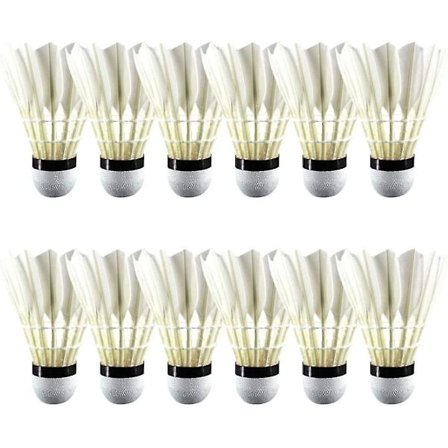 12 stk. Heavy Duty Fake Feather Fly Strong Shuttlecocks Shuttlecocks A + 60e Badminton Ball